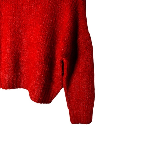 Molly Bracken Women's Chunky Knit Oversized Red Sweater-Medium - Picture 10 of 10
